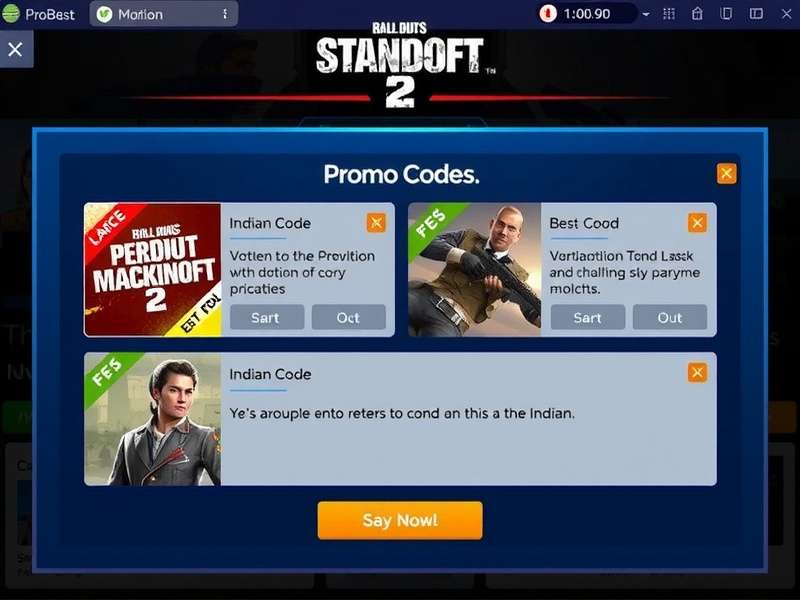 Standoff 2 प्रोमो कोड रिडीम करते हुए प्लेयर