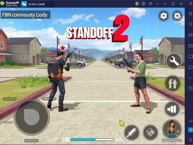 Standoff 2 intense mobile gameplay screenshot showing close-quarter combat