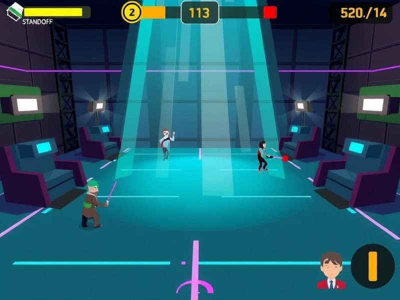 Standoff 2 gameplay on a mobile device showing intense action