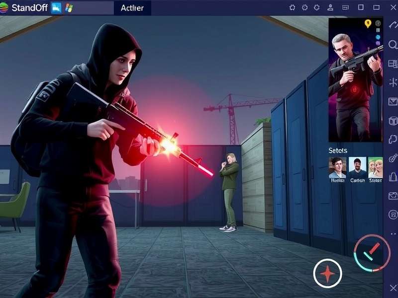 Standoff 2 gameplay on PC with hack interface