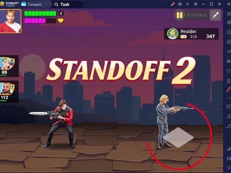 Bluestacks Standoff 2 gameplay on PC showing high-resolution graphics and smooth controls